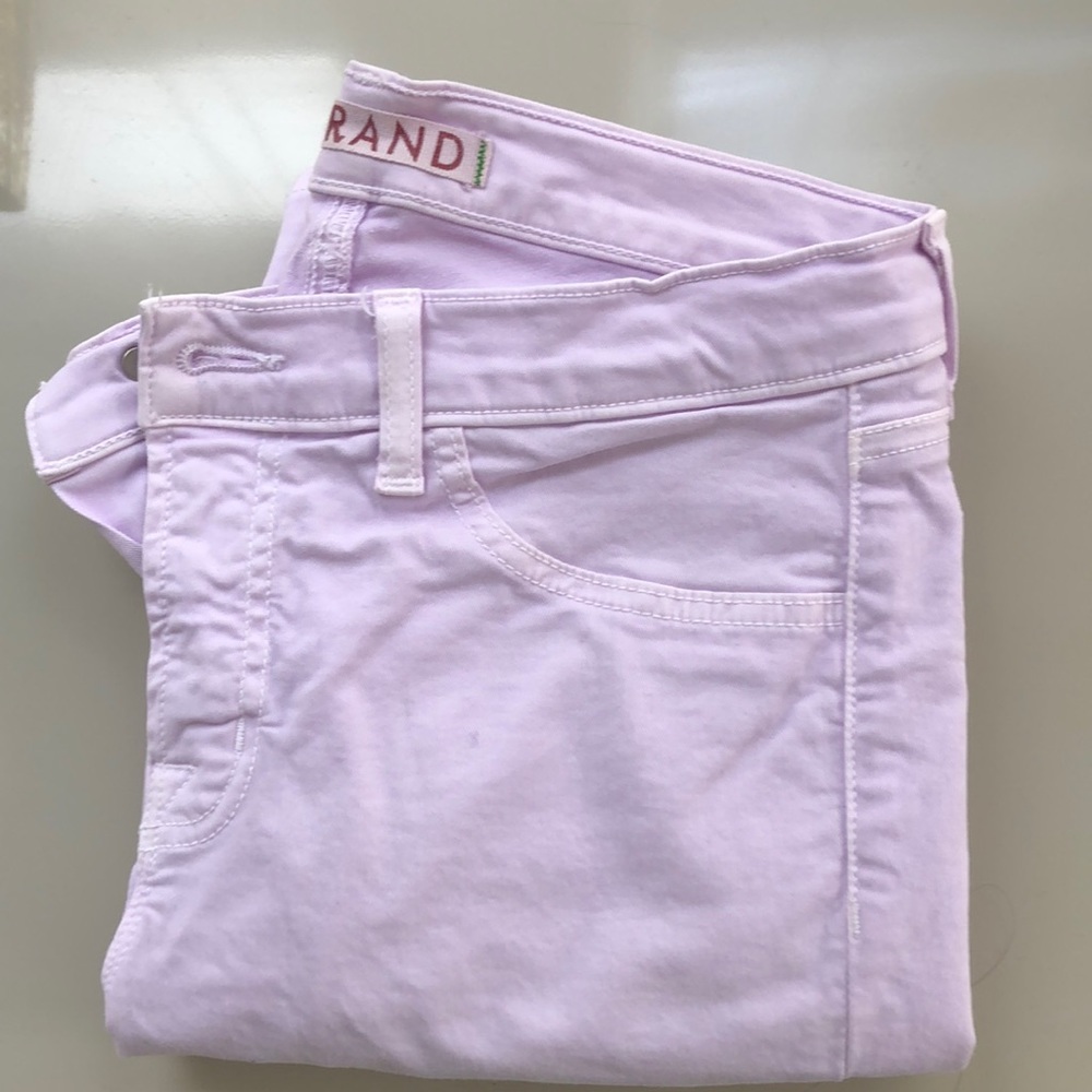 Lavender Mid Rise Cropped Skinny Jeans